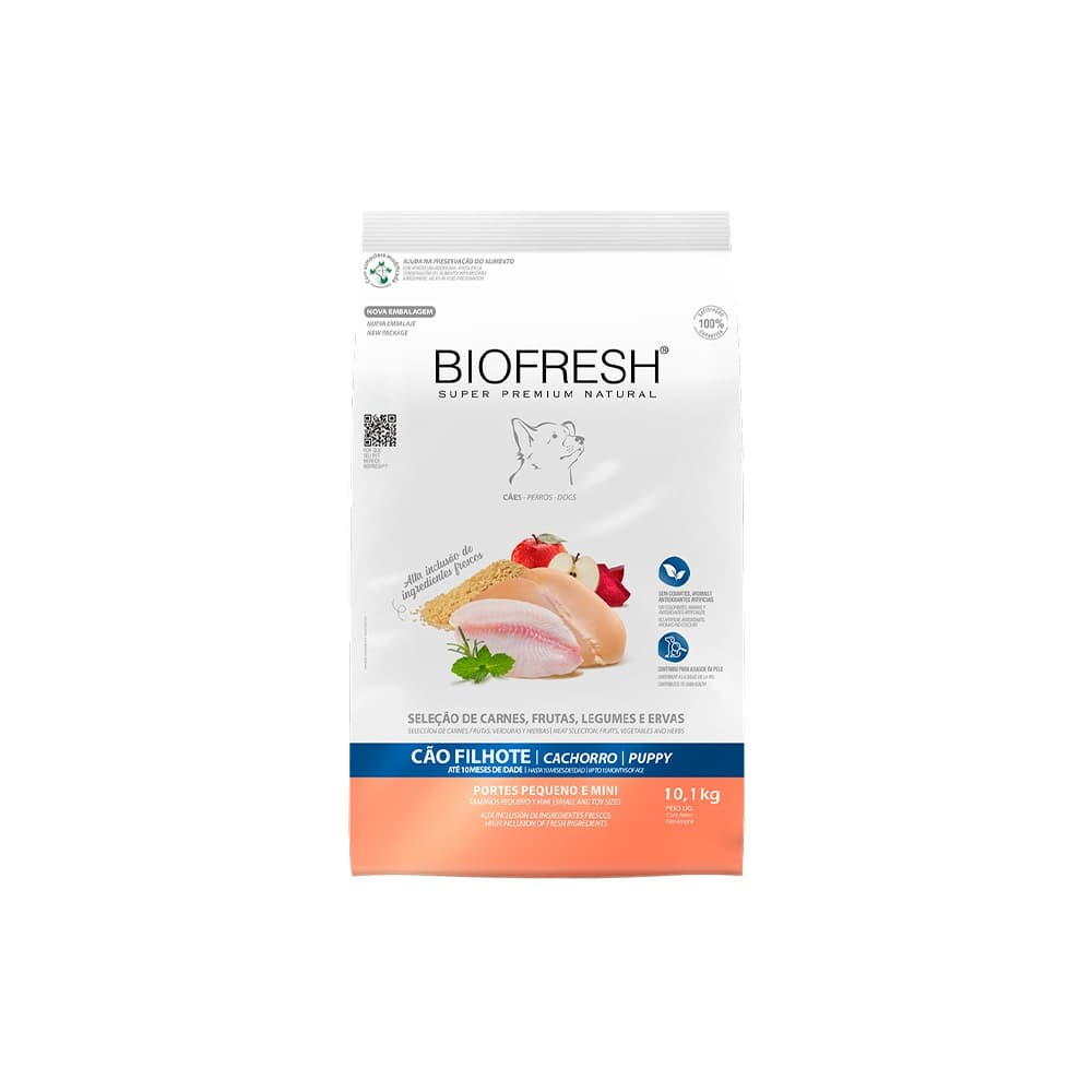 Ração Biofresh para Cães Filhotes de Raças Pequenas e Mini 10,1Kg