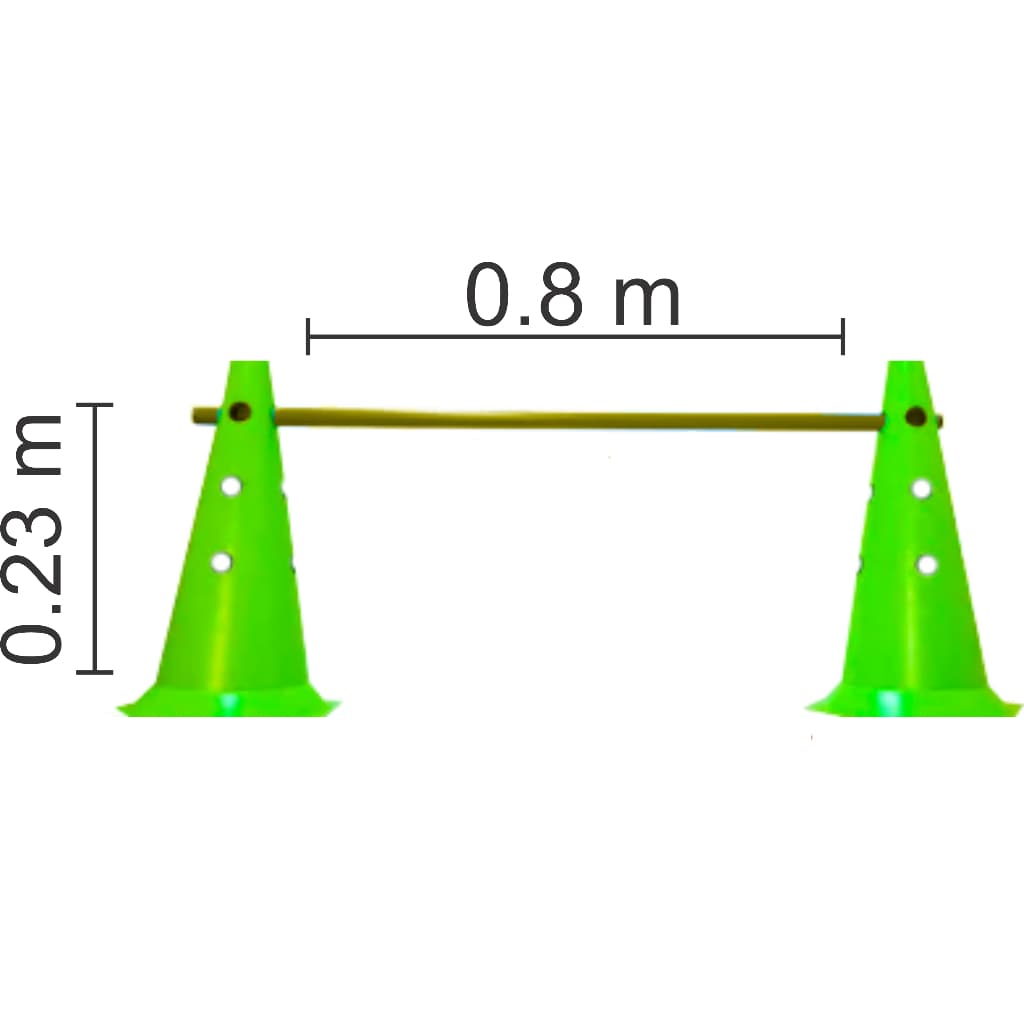 Cone Com Barreira-2 Cones + 1 Barreira 23 cm