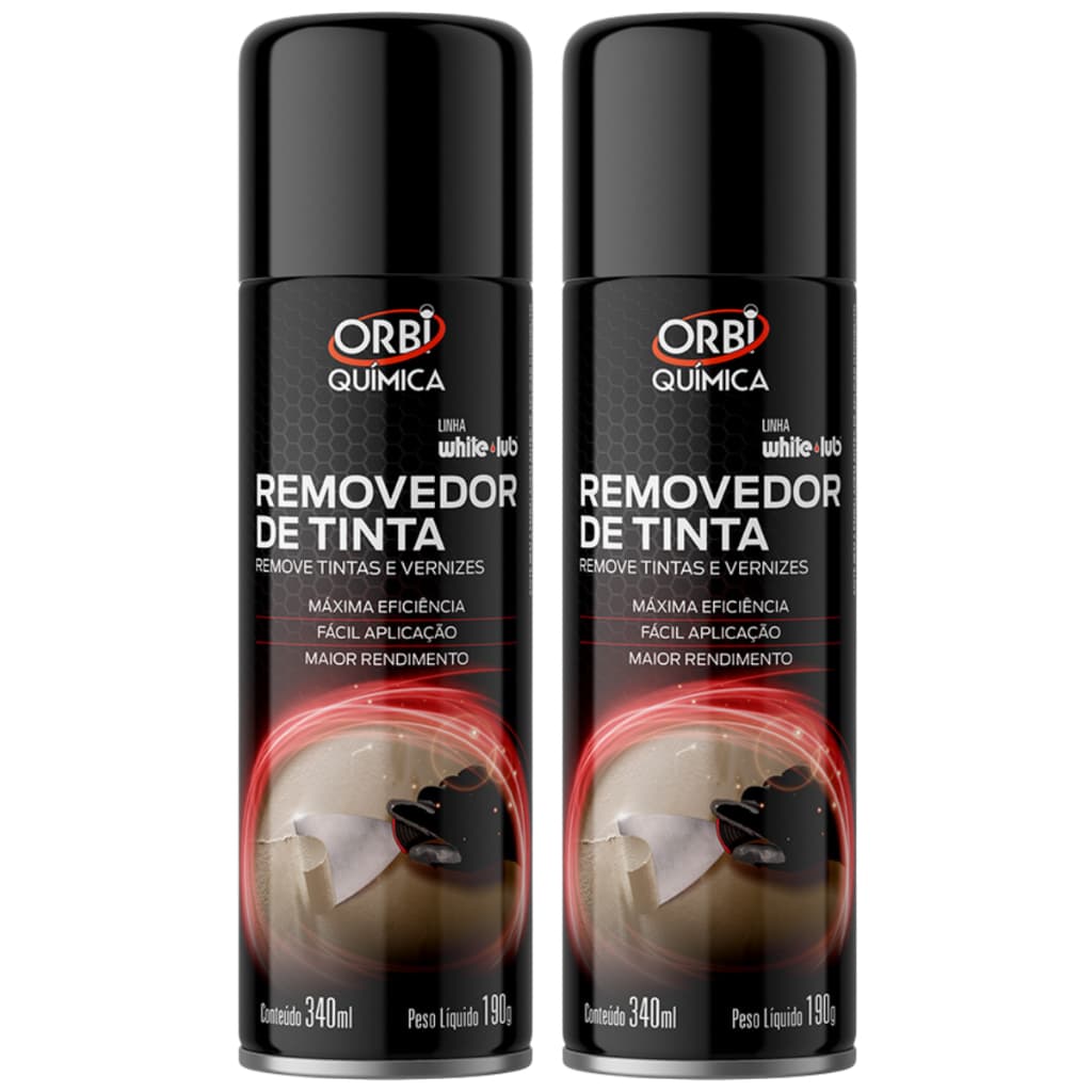 Kit 2 Spray Removedor De Tinta E Verniz Orbi 340ml