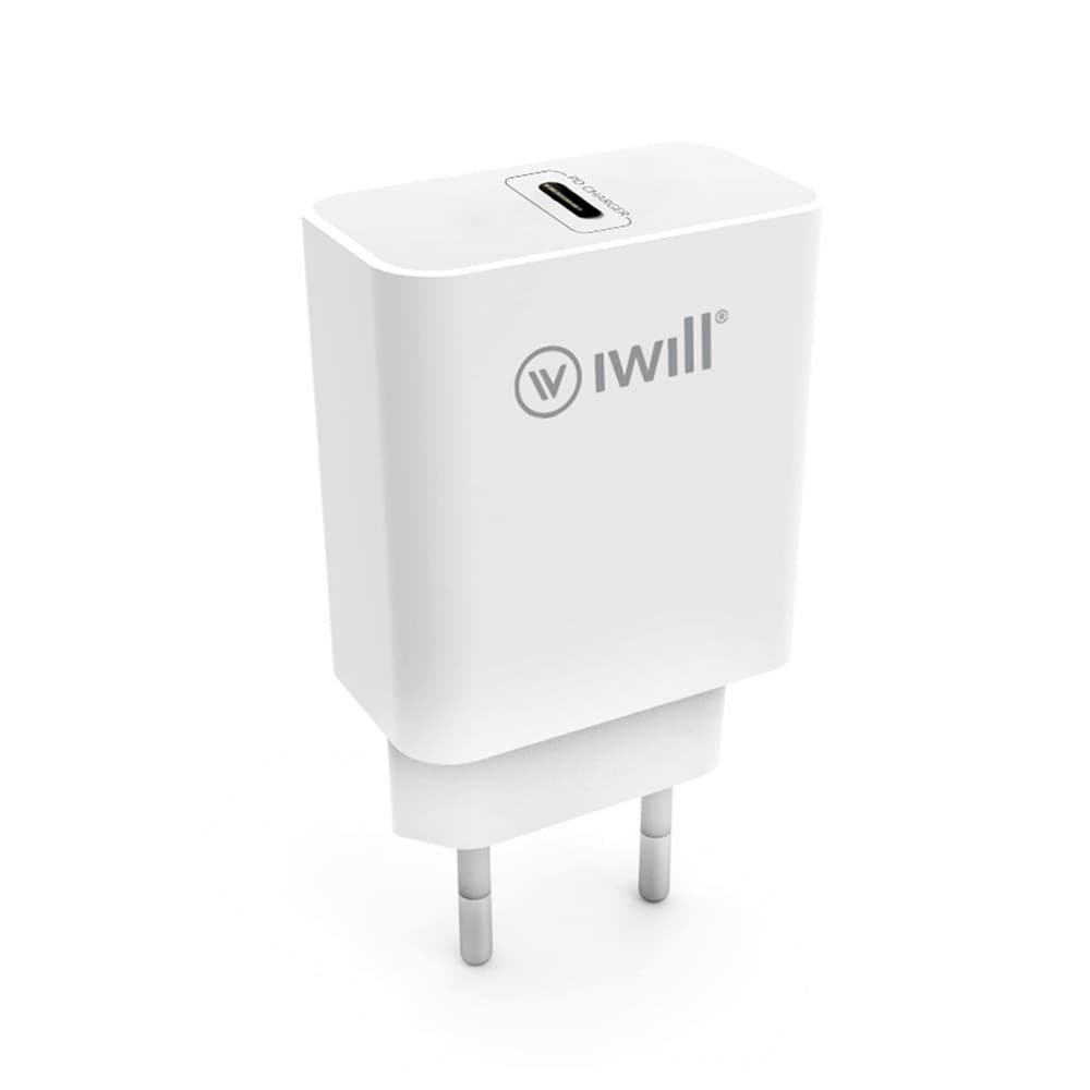 Carregador Turbo USB-C 20W Branco | PD Charger iWill