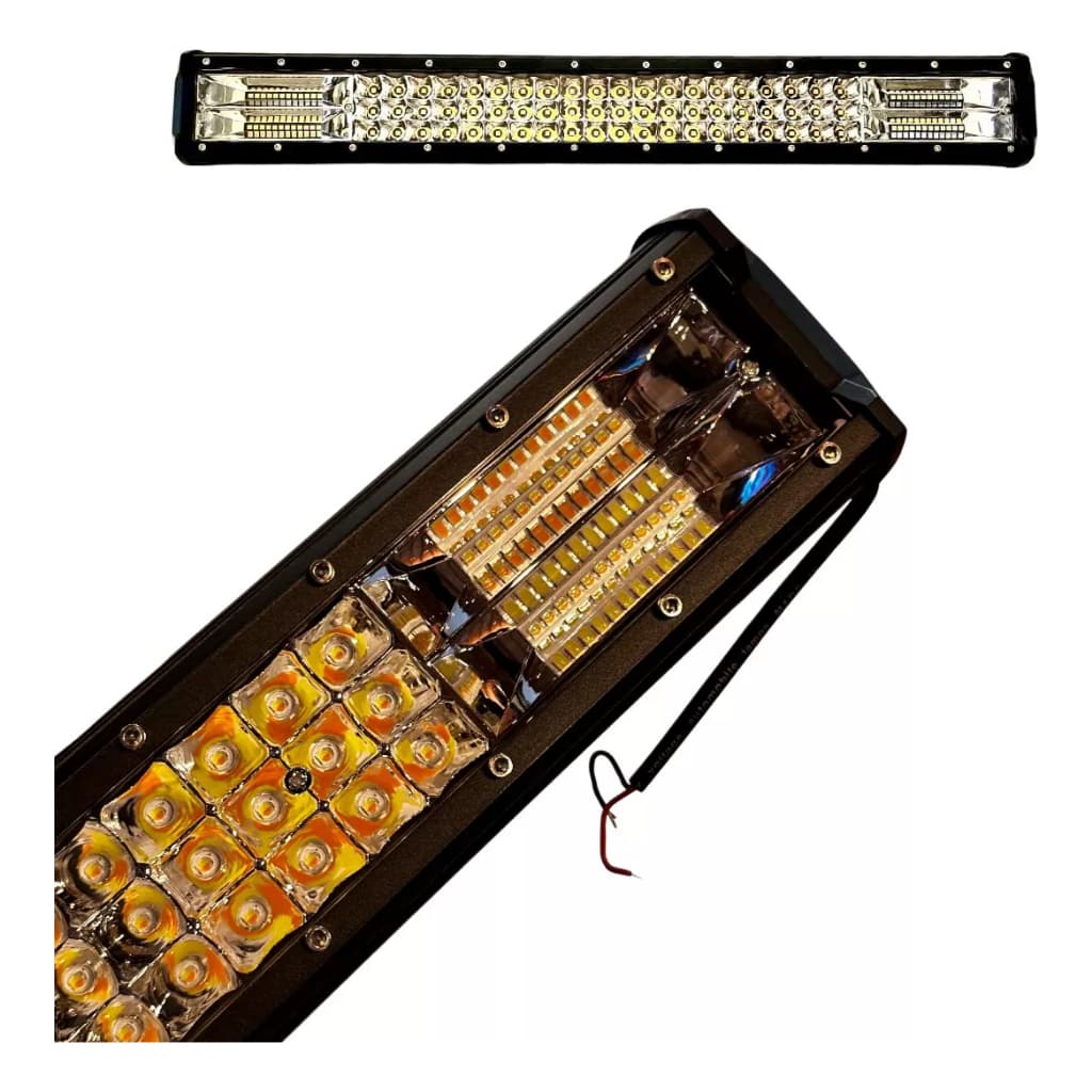 Farol Milha Barra LED 396w 12v 24v Automotivo Trator Off Road Barco Pesca Super Potente 71cm