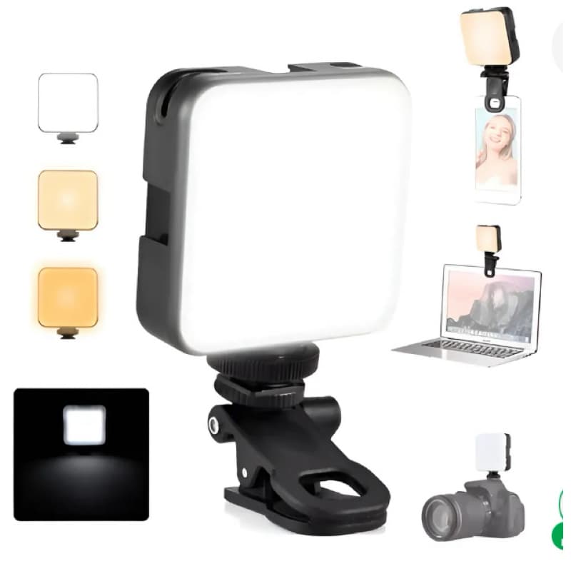 Luz LED Portátil com Clip para Celular Tablet