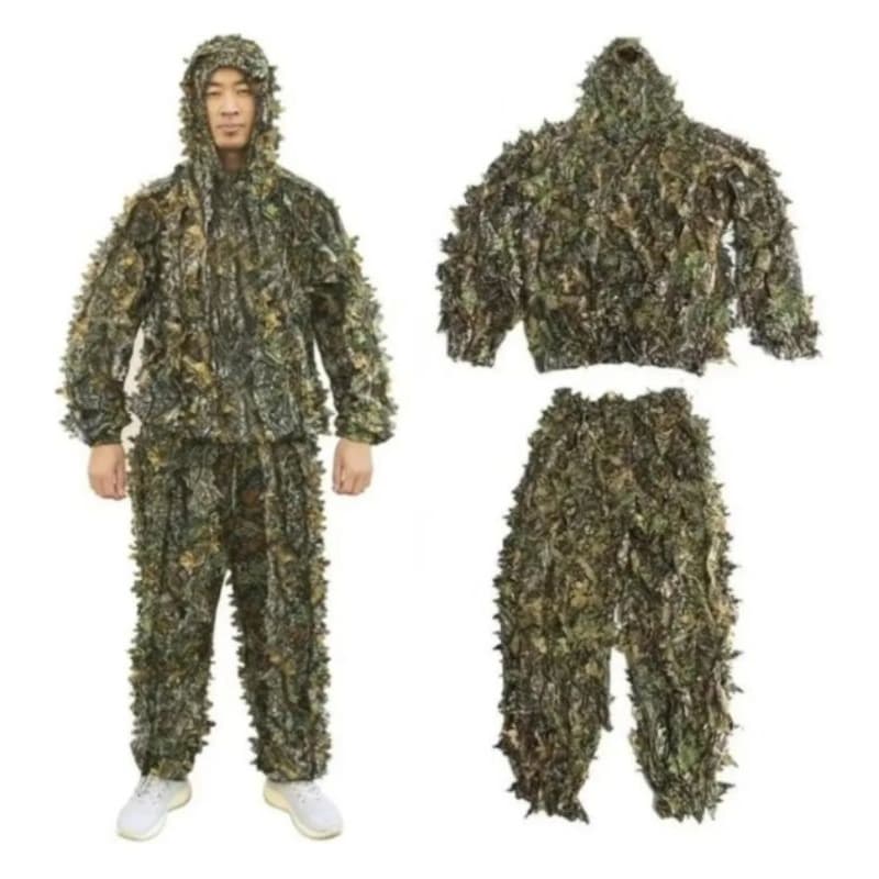Roupa Camuflada Ghillie Calça + Jaqueta
