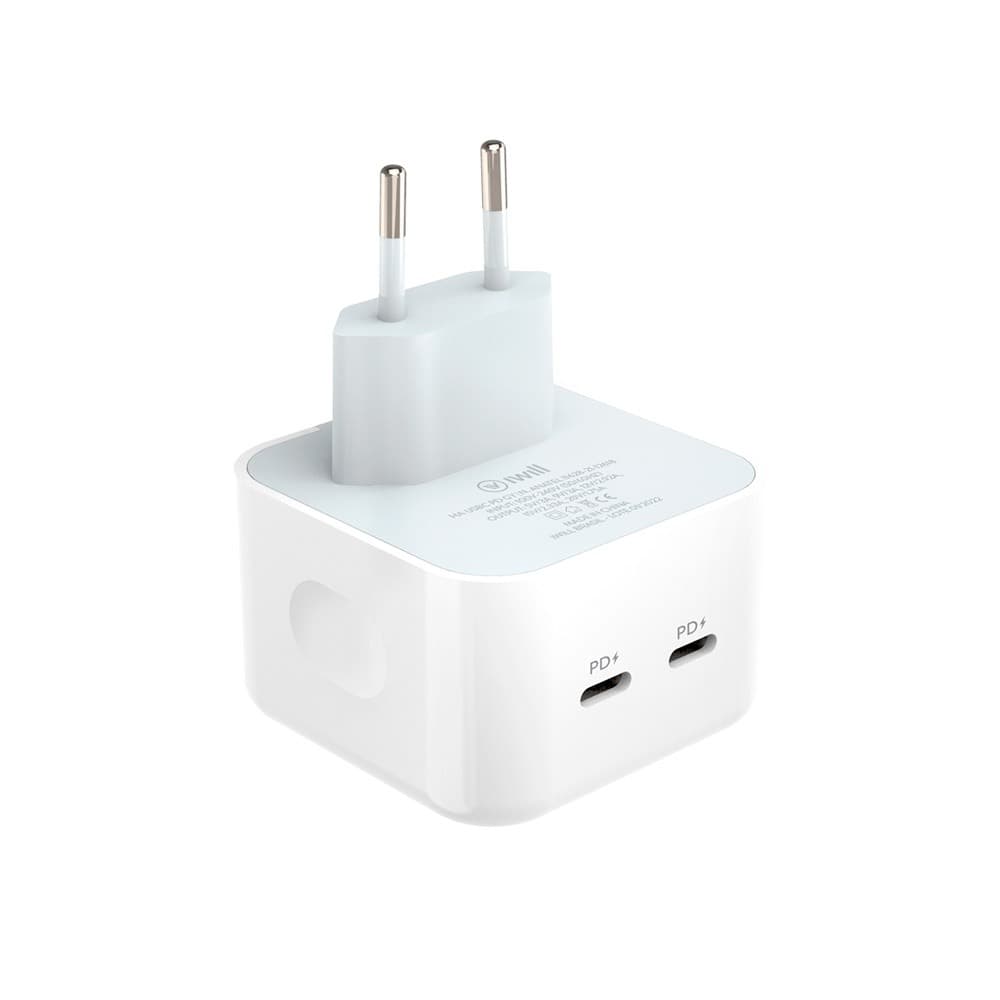 Carregador Turbo com 2 saídas USB-C PD 35W | iWill