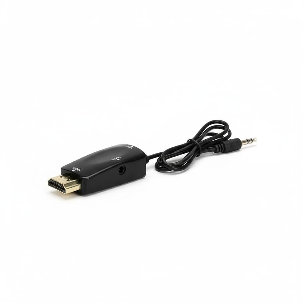 Adaptador Conversor Hdmi Para Vga Com Saída P2 De Áudio 5+
