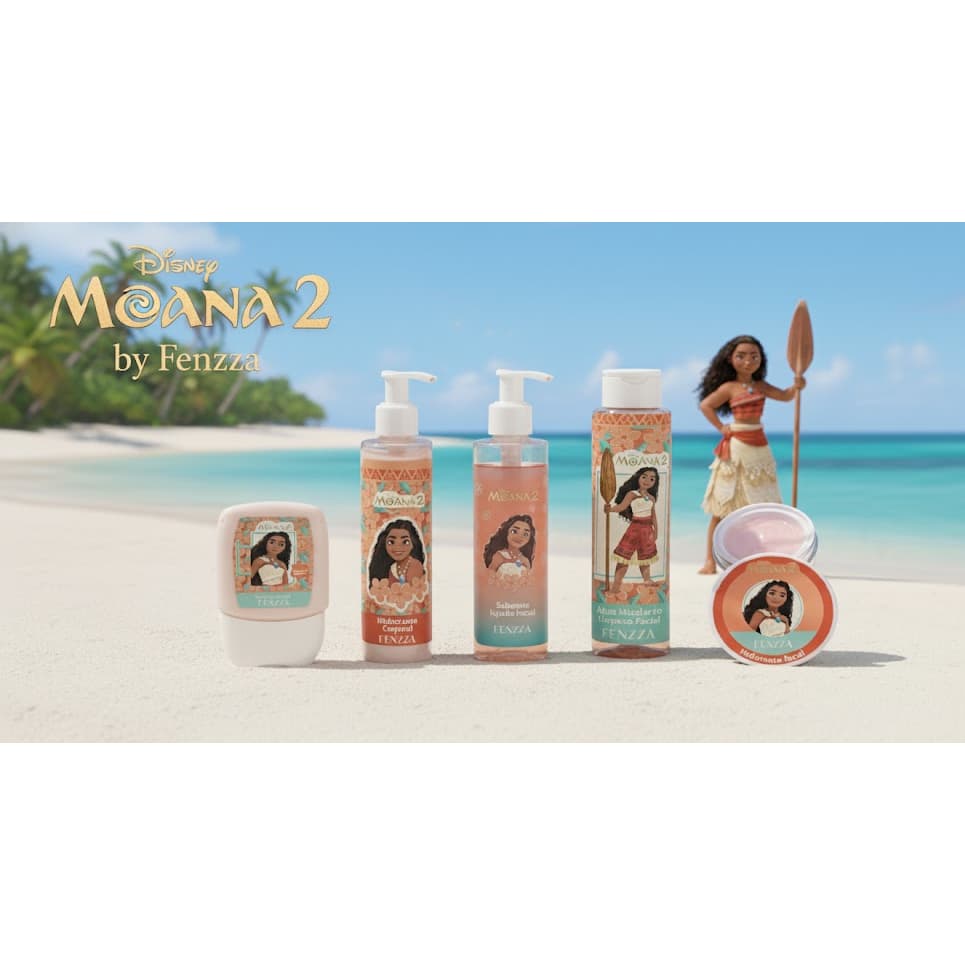 [EDIÇÃO ESPECIAL] Kit Skincare Moana 2 Disney Fenzza , Linha Corporal e Facial