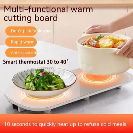 Bandeja de Aquecimento Multiuso 110V Mantém Alimentos Aquecidos Termostato 30º-40º Luxuoso