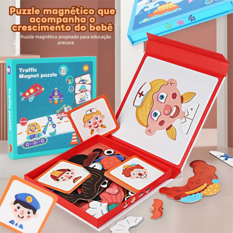 Quebra-cabeça magnético - Diversão meninos meninas - Vestir-se