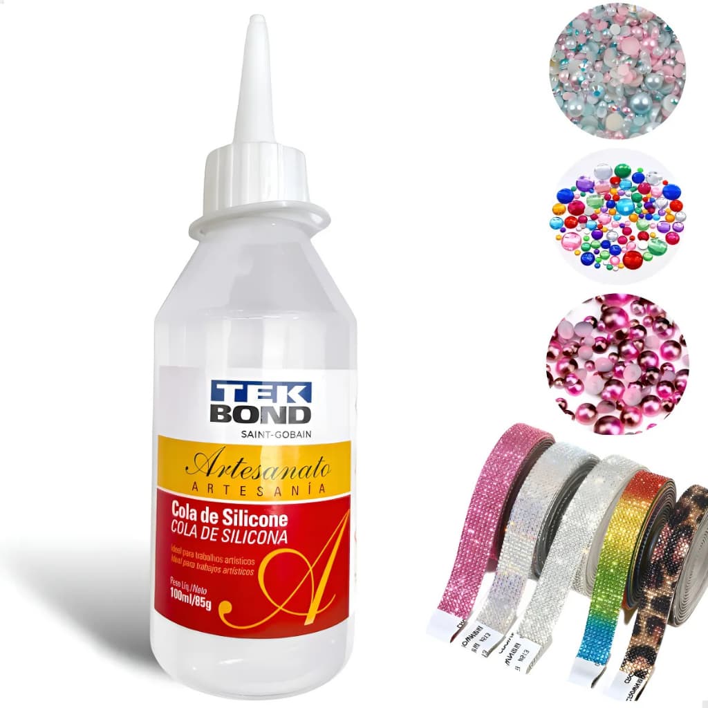 Cola Líquido Tekbond Silicone Artesanato 85g  para tecidos, e.v.a , isopor ,cortiça, madeira ,papelão e papel