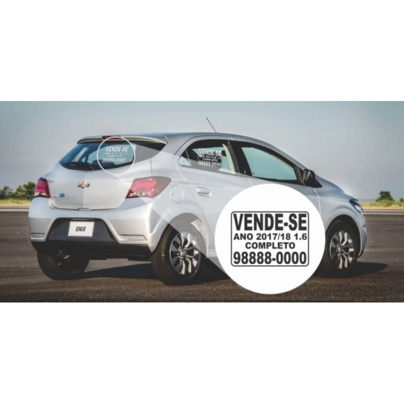 ADESIVO "VENDE- SE"PARA COLAR NO VIDRO DE CARRO