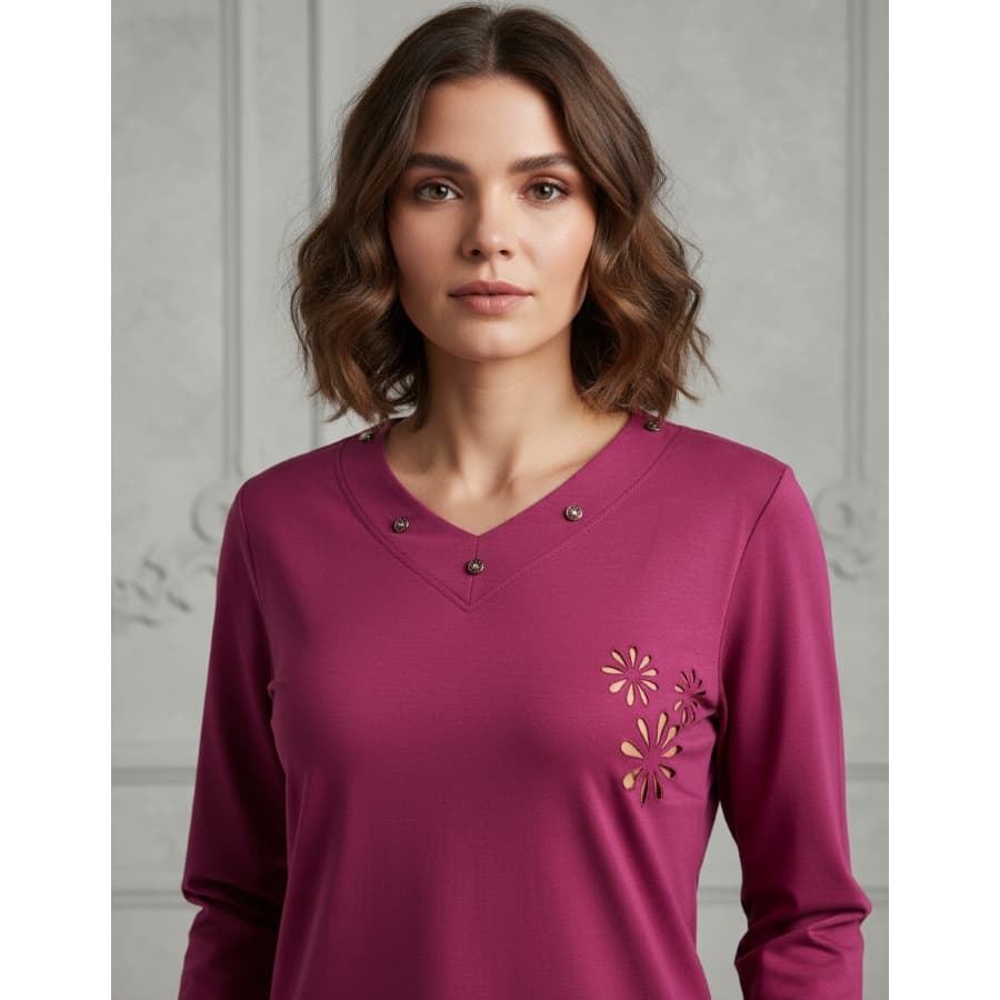 Blusinha Manga Longa Feminina  Tecido em Viscolycra