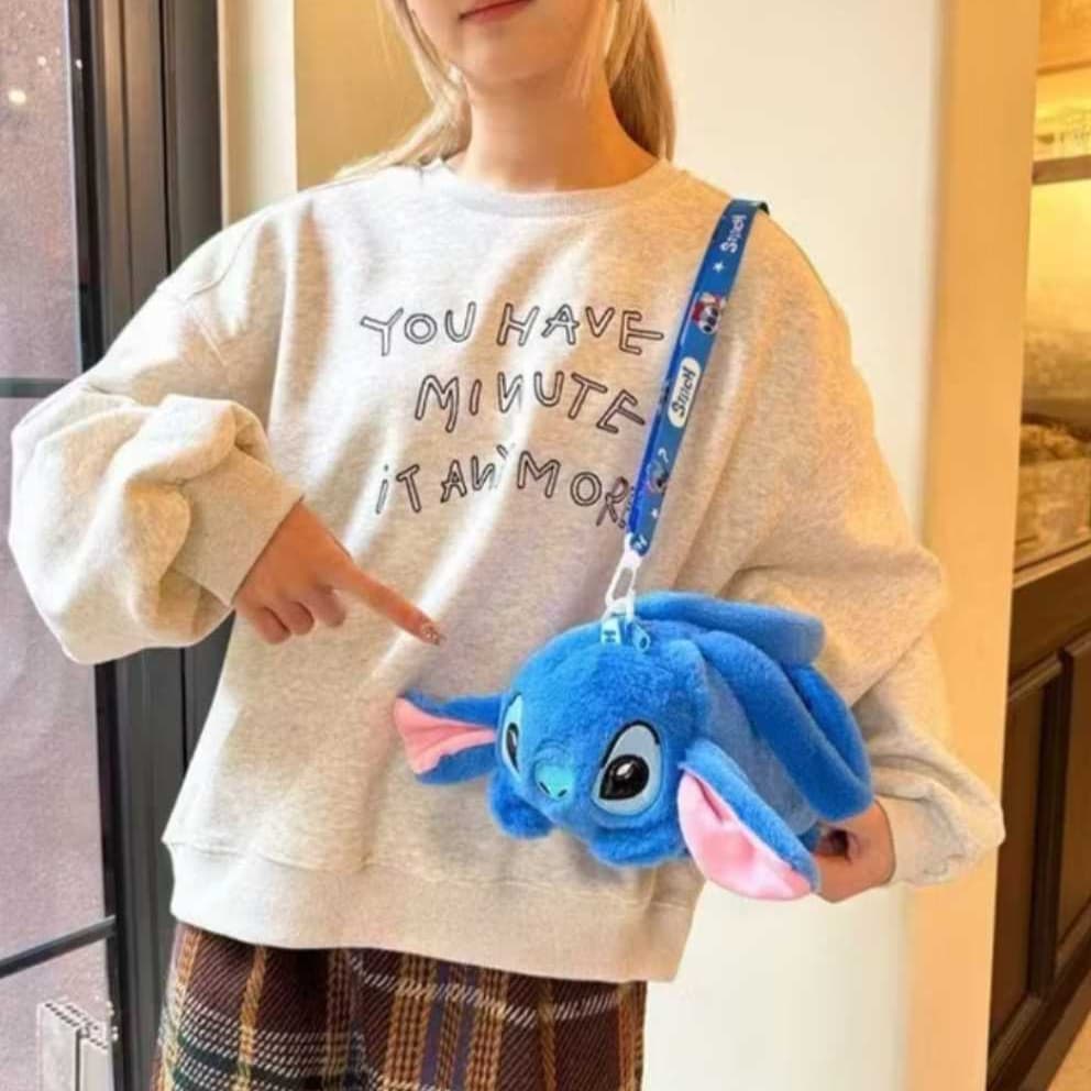 Bolsa  Pelúcia Azul – Estilo Fofo, Macio e Confortável com Alça de Mão e Alça Transversal atemporal*