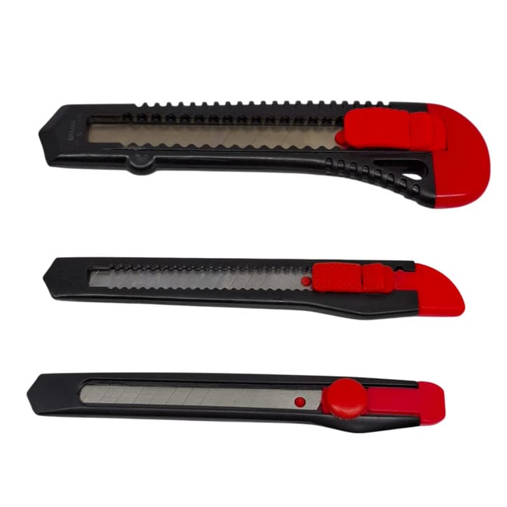 Kit de Estiletes com Lamina Retratil - 9mm a 18mm - 3un/kit