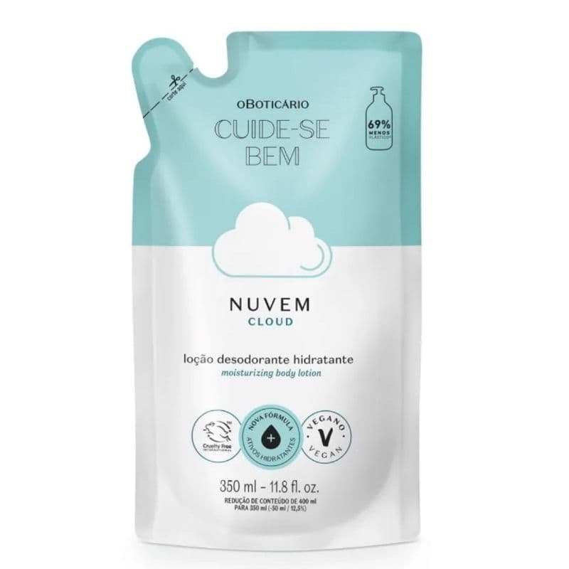 Refil Loção Desodorante Hidratante Cuide-se Bem Nuvem 350ml