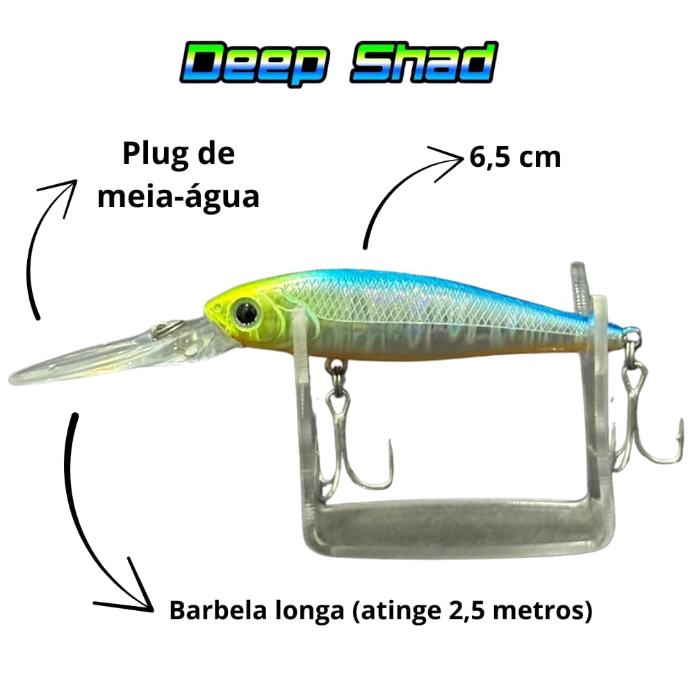 Isca artificial tucunaré – Deep Sahd – 6,5cm 6,2g – Iscas Yara – Nó de Irmão