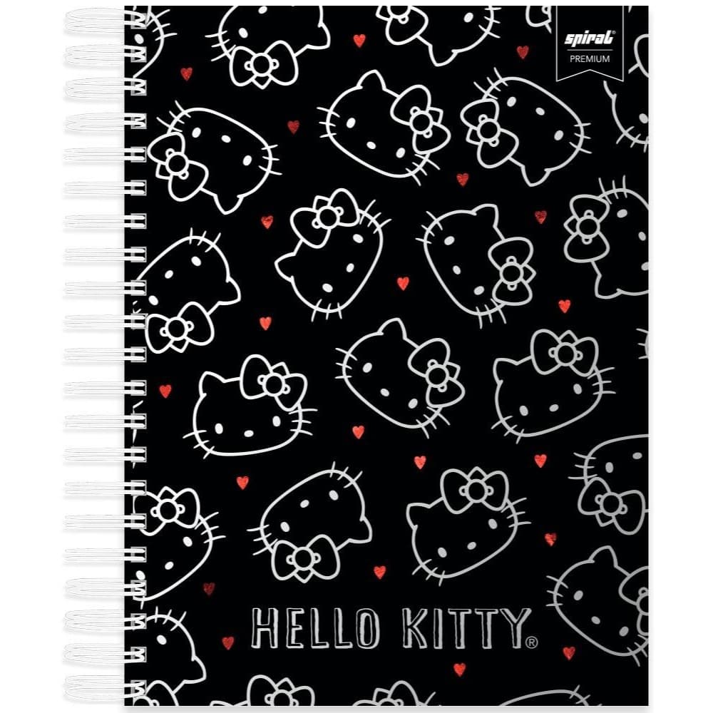 Caderno Universitário Capa Dura 10 Matérias, 150 Folhas, Hello Kitty Premium