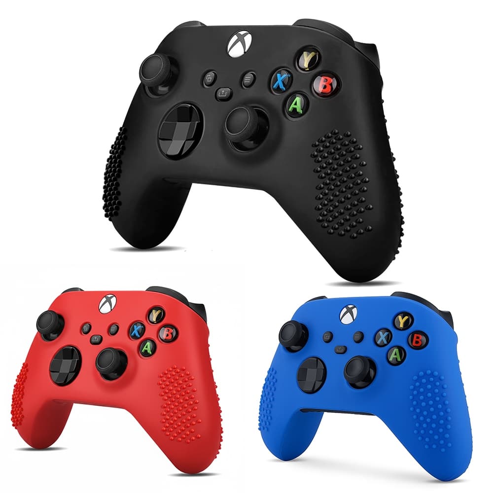 Capa De Silicone Controle Xbox Series X E S Slim Cor Preto, Vermelho ou Azul