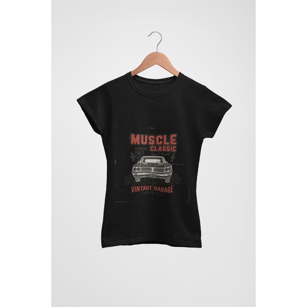 Baby Tee Feminina Muscle Classic – Camiseta Estilo Vintage Garage