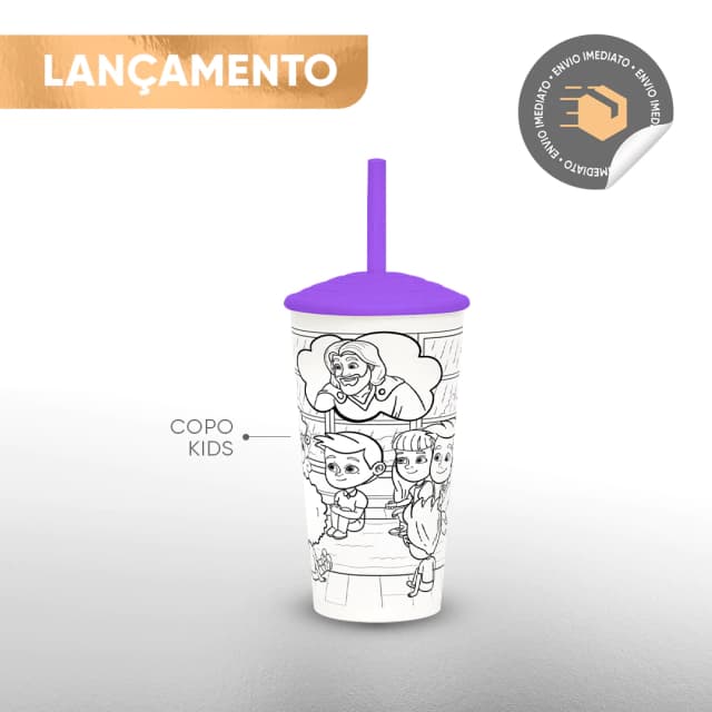COPO INFANTIL | KIDS | UM AMOR QUE ENCHE MEU CORAÇÃO