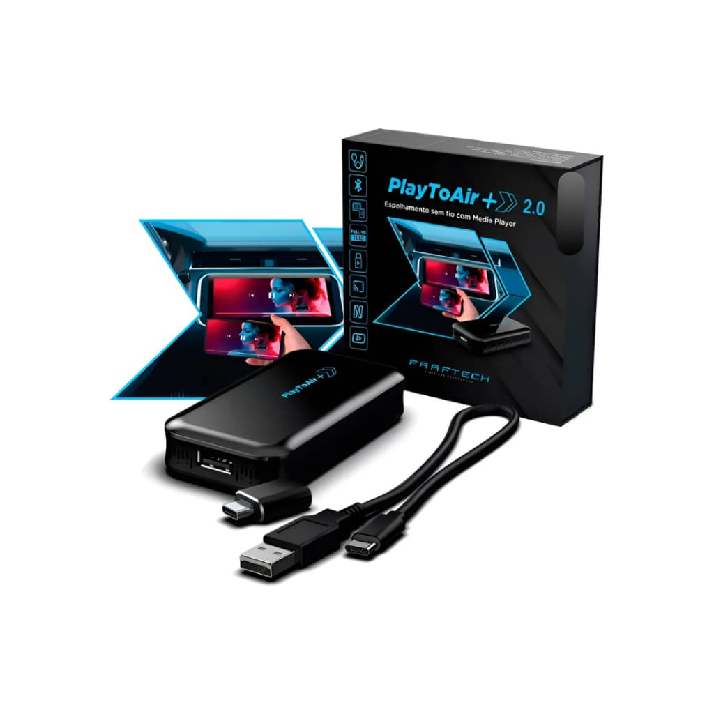 Playtoair 2.0 Módulo Carplay Androidauto Netflix Youtube Espelhamento de tela