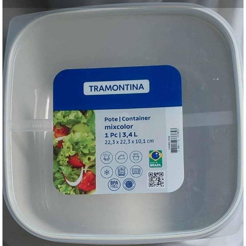 Pote MixColor Container  3,4 -  Litros - Tampa Transparente - Tramontina