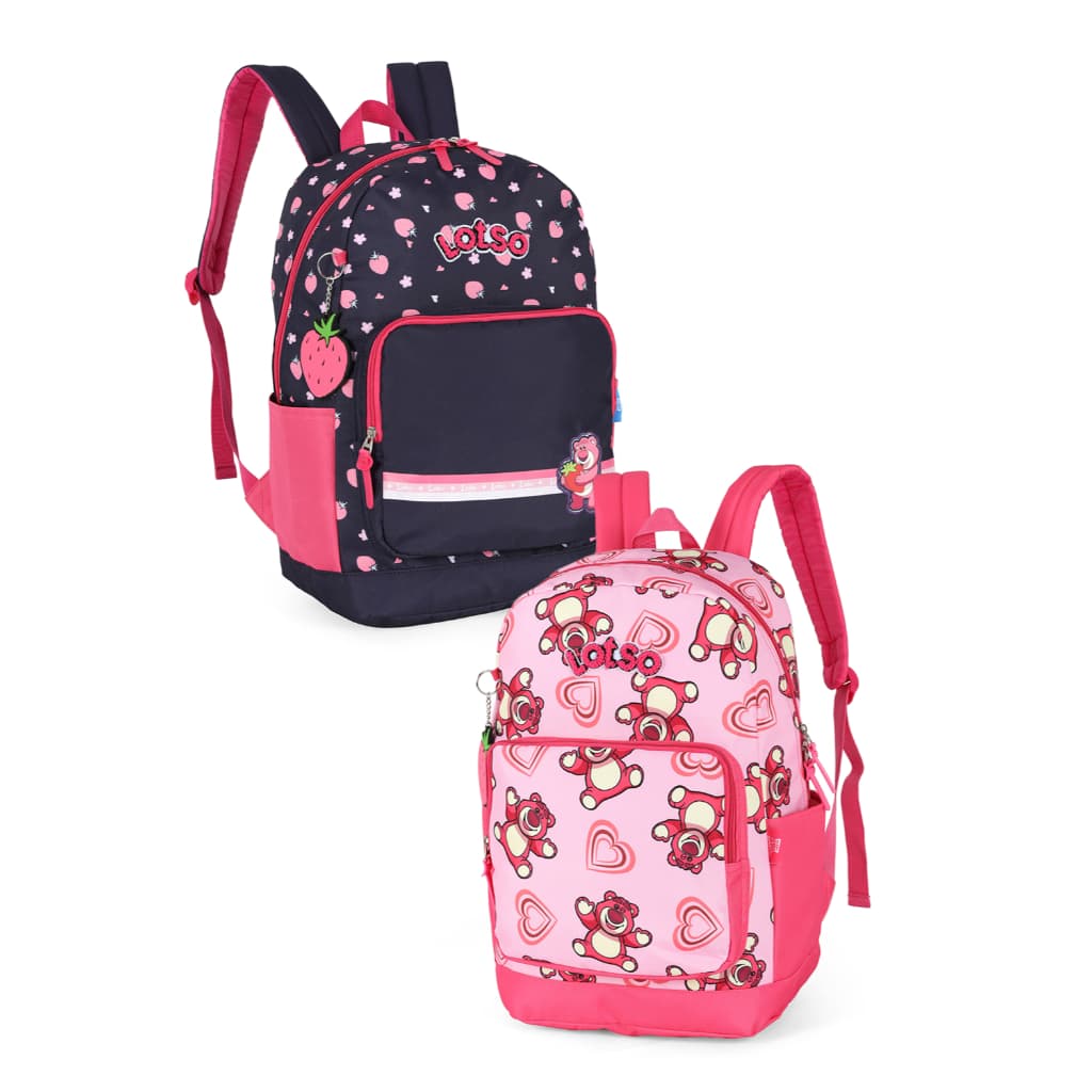 Mochila de Costas Escolar Menina Juvenil Infantil Ursinho Lotso Toy Story Original Luxcel