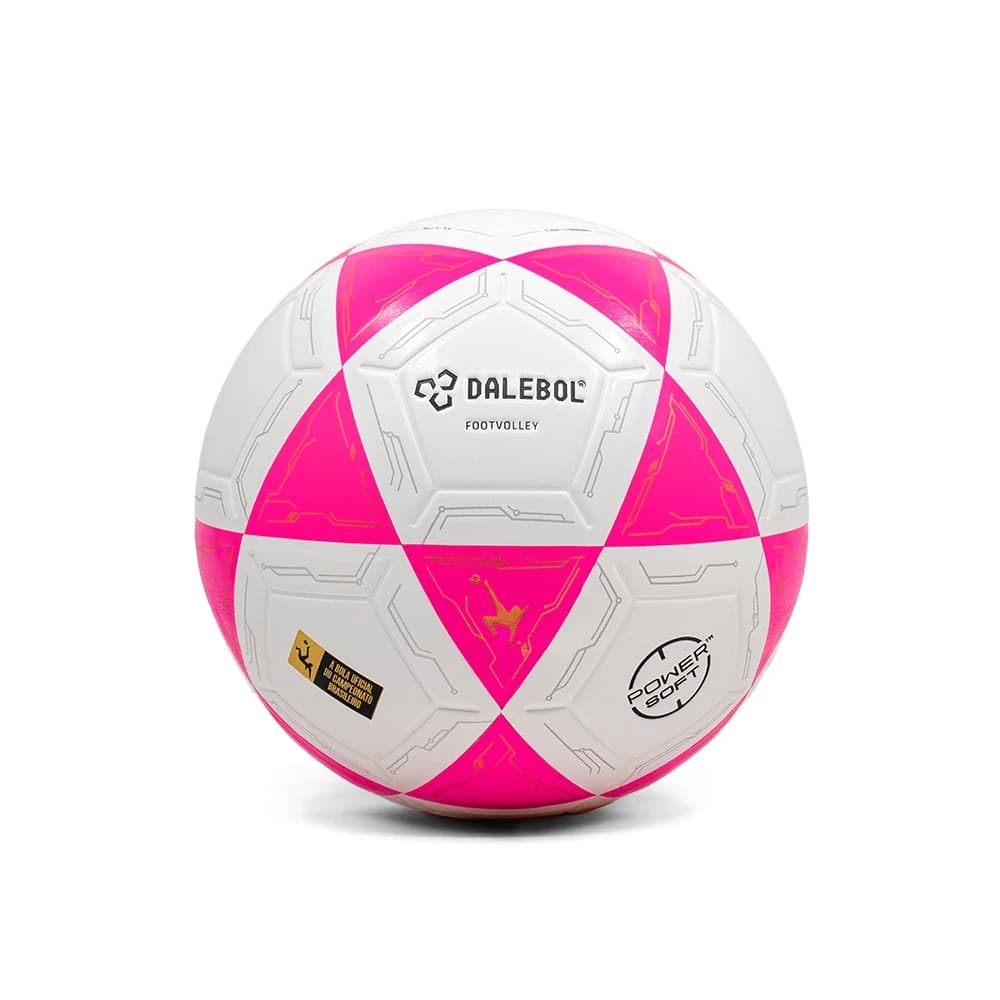 Bola de Futevôlei Dalebol PowerSoft™ Lançamento Branco e Rosa