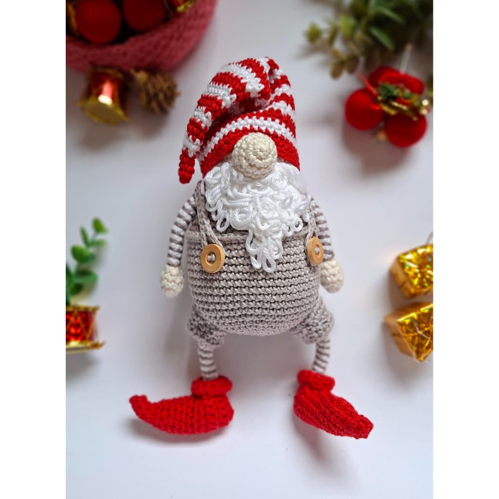 Gnomo Natal Amigurumi decorativos/brinquedo/presente