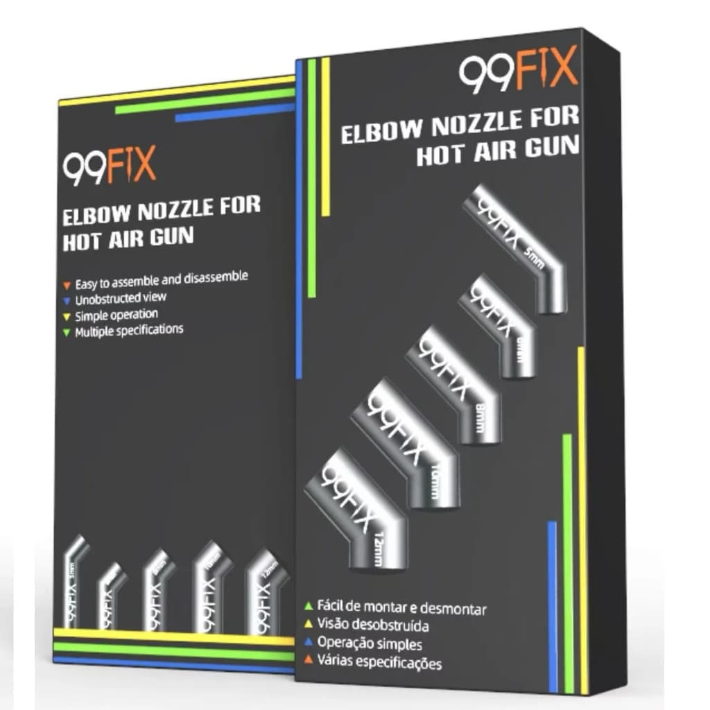 99FIX Adaptadores de bico de cotovelo universal de 45° (5 mm, 6 mm, 8 mm, 10 mm, 12 mm)