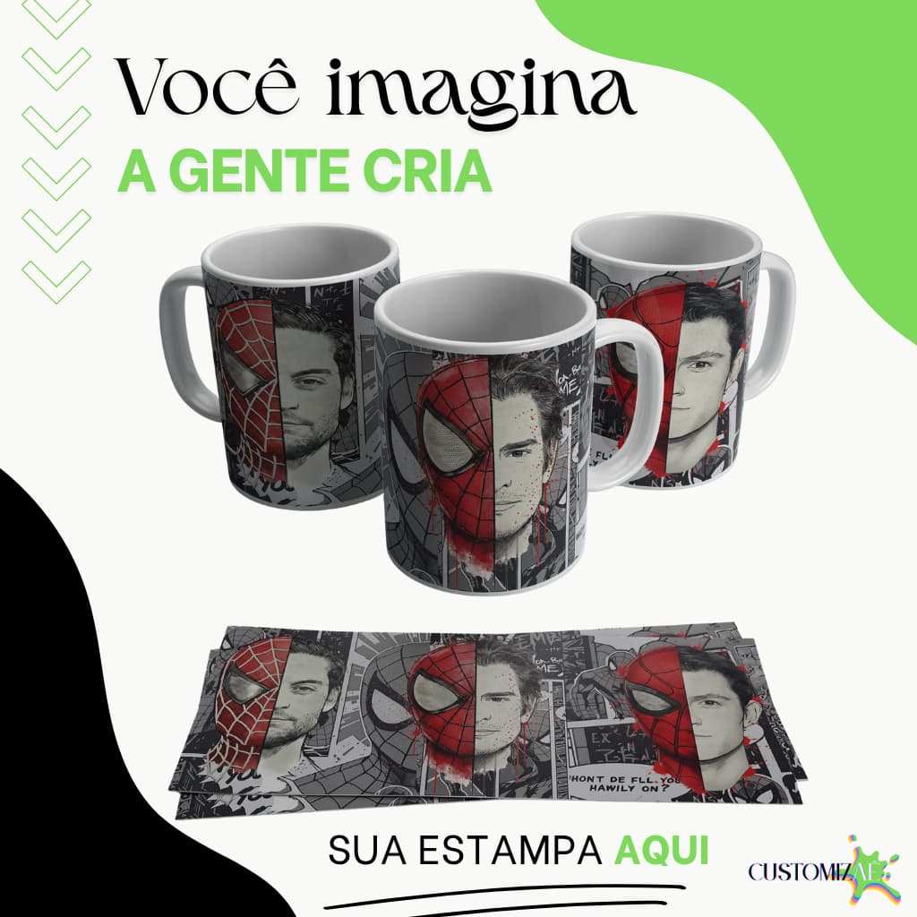 Caneca Personalizada Homem-Aranha | Geek | Marvel | Nerd | SpiderMan | Peter Parker