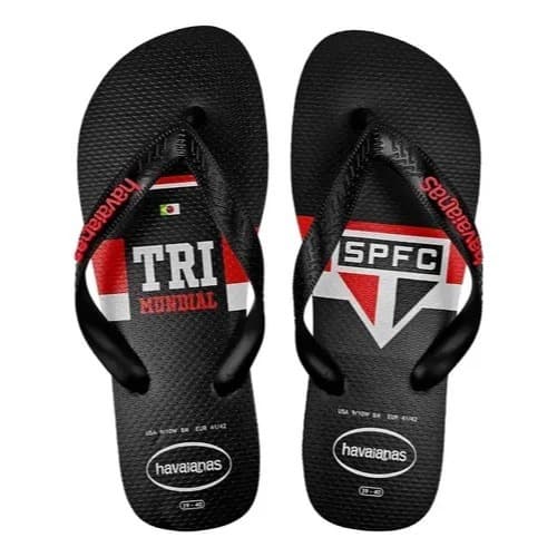 Chinelo Havaianas São Paulo Top Times Original Unissex Confortável para Dia a Dia Praia Piscina