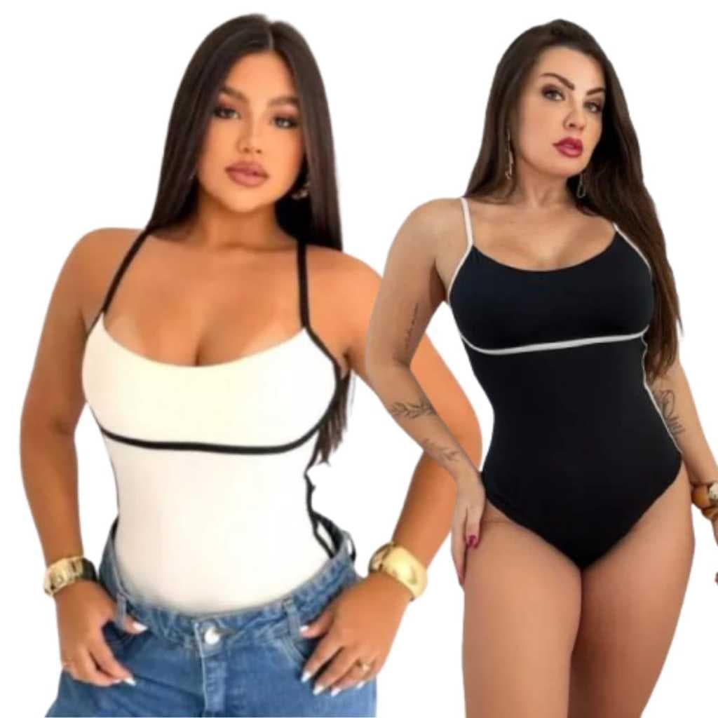 Kit 2 Body Colant Feminino Bicolor Moda Elegante
