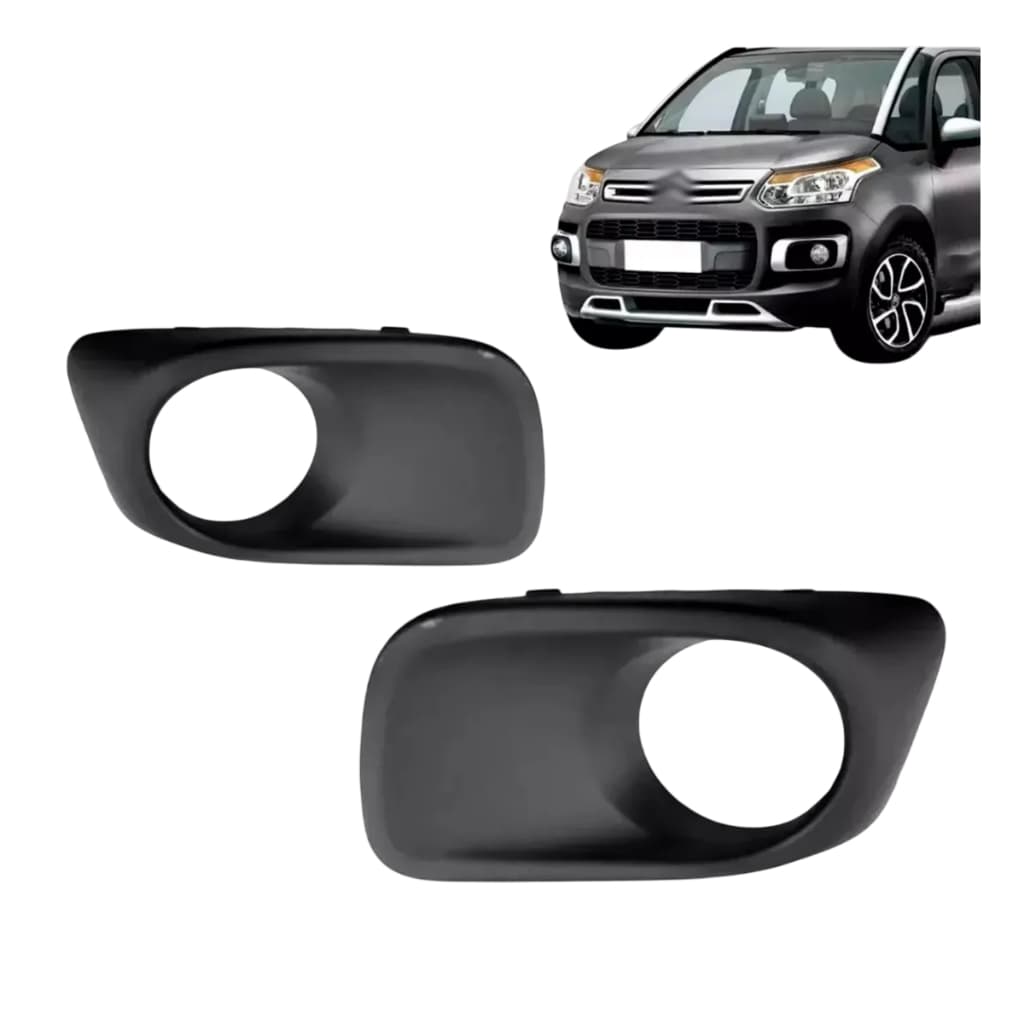 GRADE MOLDURA MILHA C3 AIRCROSS 2012 2013 2014 2015 2016 DIREITA COM FURO MILHA