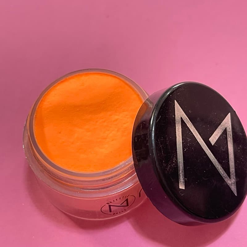 pó acrílico colorido laranja neon Majestic 10 g