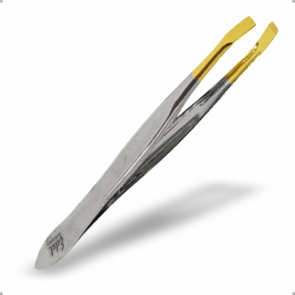 Pinça Para Sobrancelha Depilação Canelada Ponta Larga Inox 9cm Edel Solingen 2331.303 Profissional