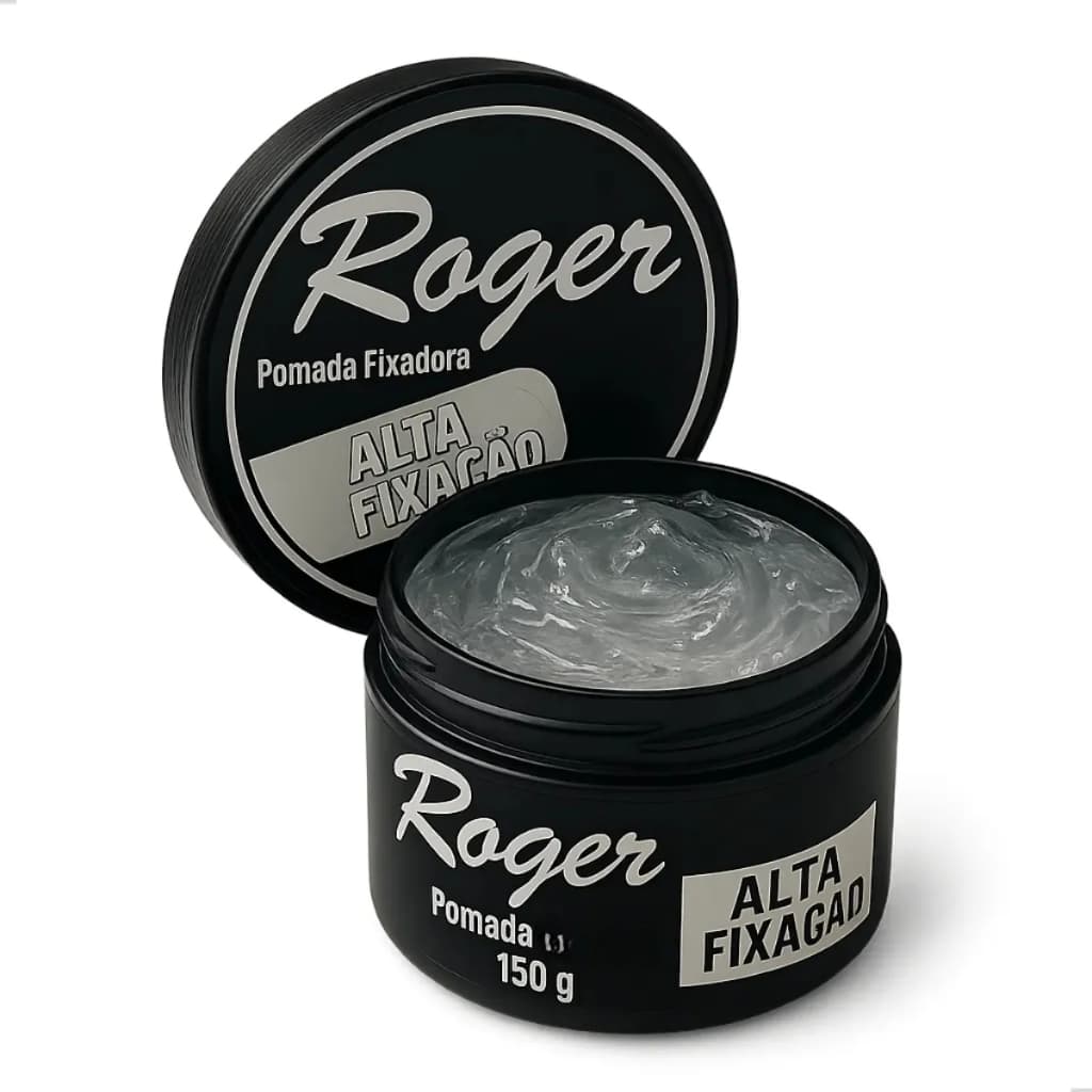 Pomada Fixadora Alta Fixação 150g Roger Cabelo Bigode Hidratante Modelagem