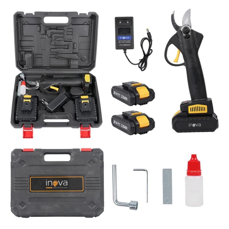 Tesoura Alicate Poda Galho Inova Árvore Elétrica Tesoura de poda 25mm 21V/2000mAh 2 Baterias