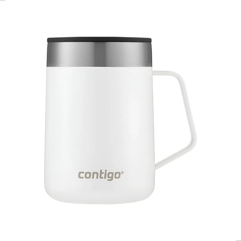 Caneca Térmica 414ml Aço Inox Tampa e Alça Quente Frio Café Chá Branco