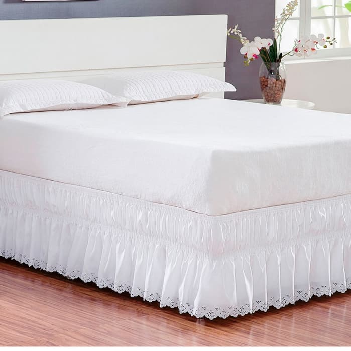 Saia Box Queen Perolla 1,98cm x 1,58cm -Decoração, Cama, Quarto, Box
