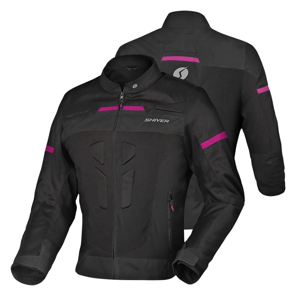 Jaqueta Vent Shiver Com Proteção Feminina Rosa Motociclista Motoqueira