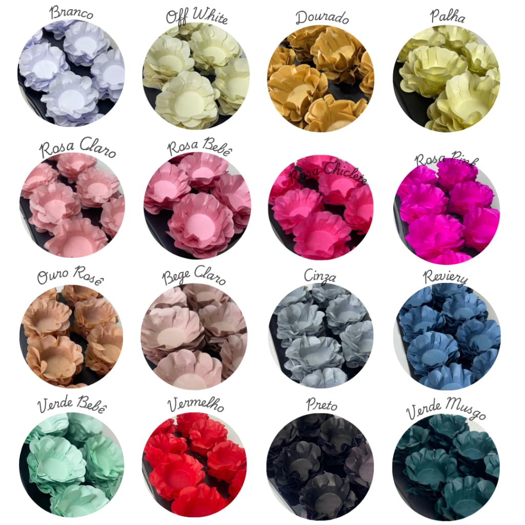 Kit 300 Forminhas de Doces Finos Flor Luxo para Festa Casamento Aniversário