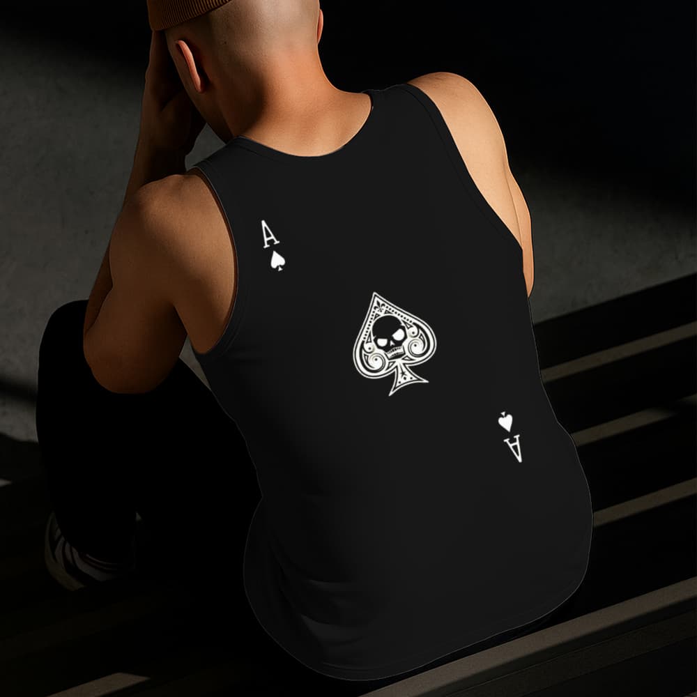 Camiseta Regata Masculina Estampada Carta A's  100% Algodão Estilo Conforto Diário Do Tamanho P ao GG