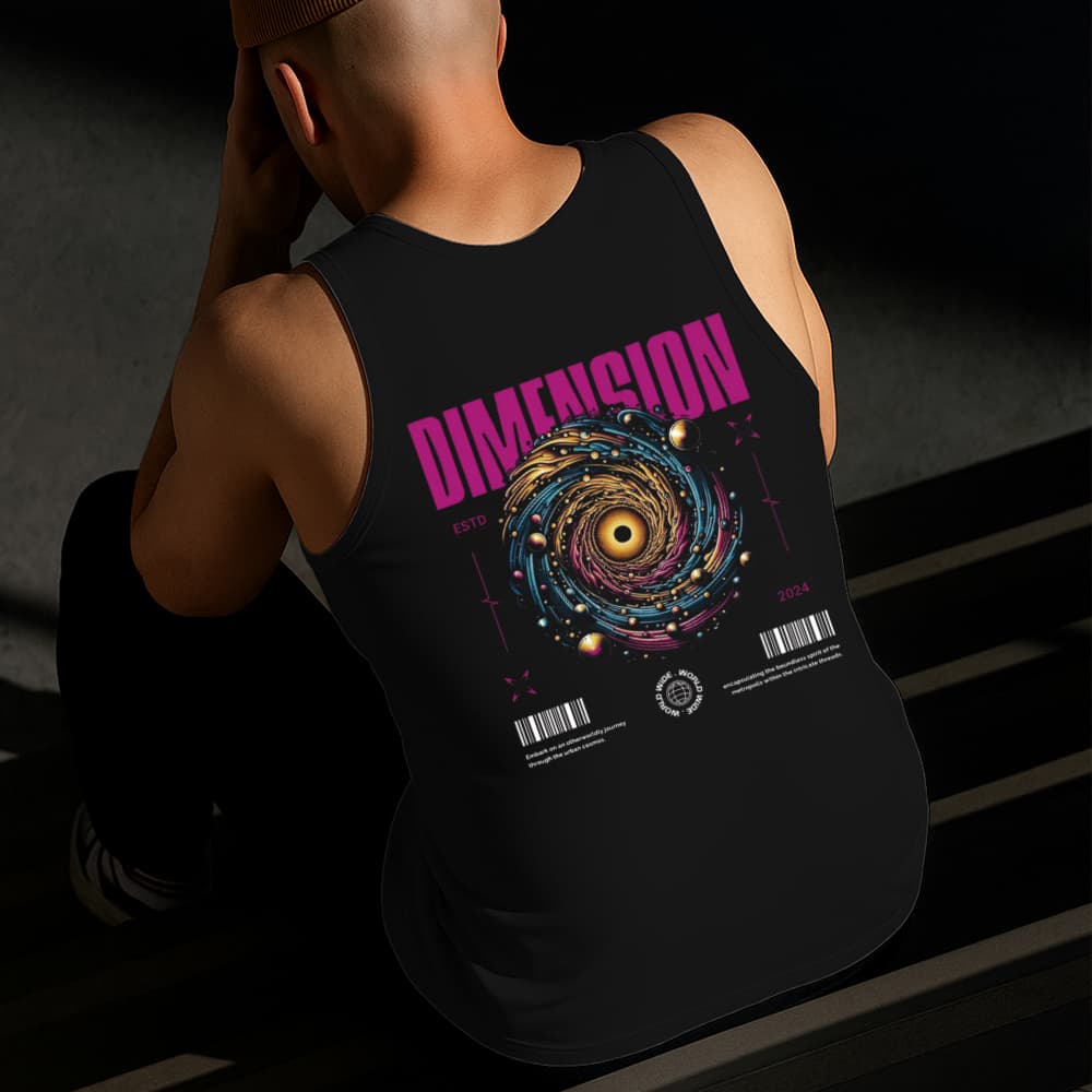 Camiseta Regata Masculina Estampada Buraco Dimensional Algodão Estilo Conforto Diário Tamanho P GG