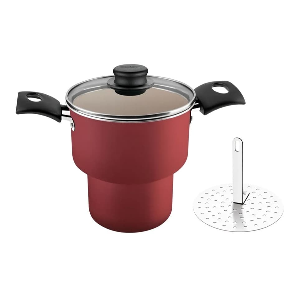 Cuscuzeira 14cm 1,9l Turim Vermelho Antiaderente Tramontina Vermelho