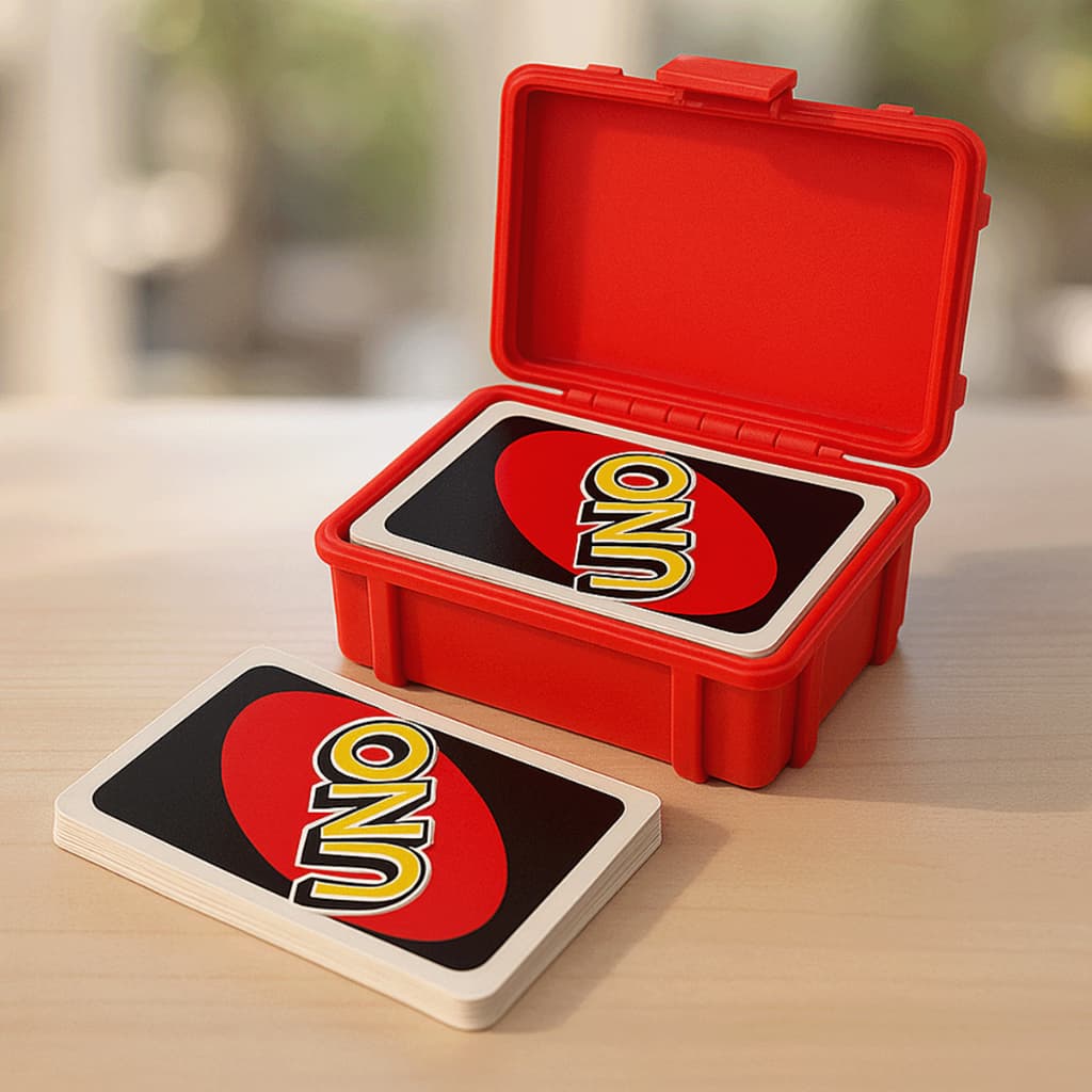 Caixa Porta Cartas para jogo de baralho UNO Deck box capacidade para + de 100 cartas - Impressão 3D
