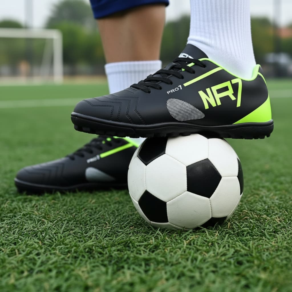 Chuteira Society em Lona com Sola Emborrachada Tração Alta e Controle Preciso da Bola