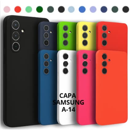 Capa para A14 4G/5G Samsung Galaxy Ou Capinha+ Pelicula de Cerâmica TransparenteAMSUNG GALAXY A14