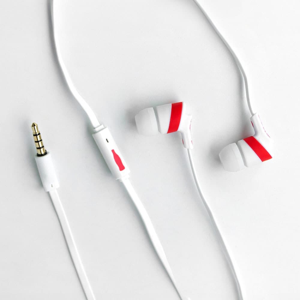 Fone de Ouvido Intra-auricular com Microfone Branco | Easy Earphone Coca-Cola