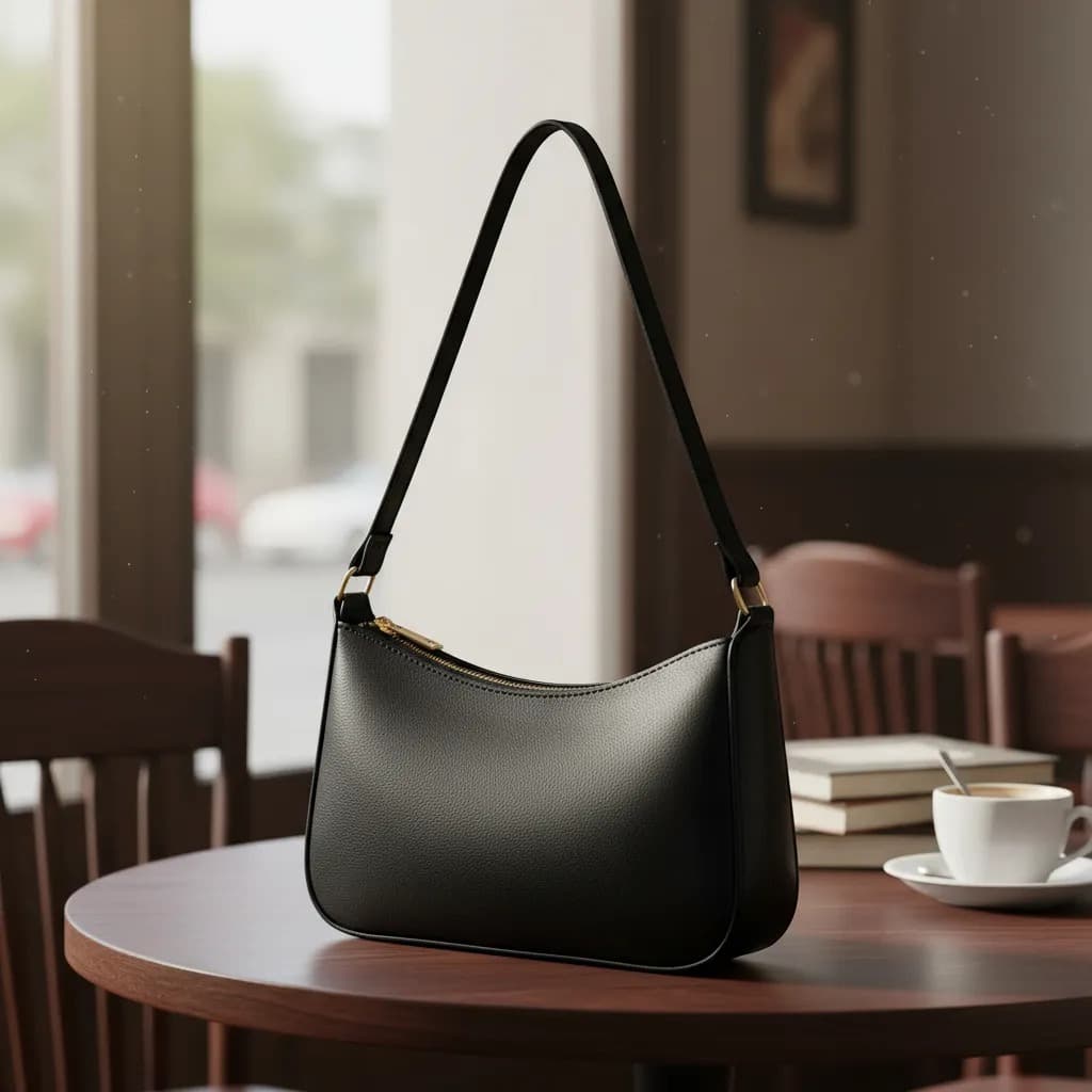 Bolsa de ombro baguete feminina , Bolsa luxo de ombro sintetica lançamento