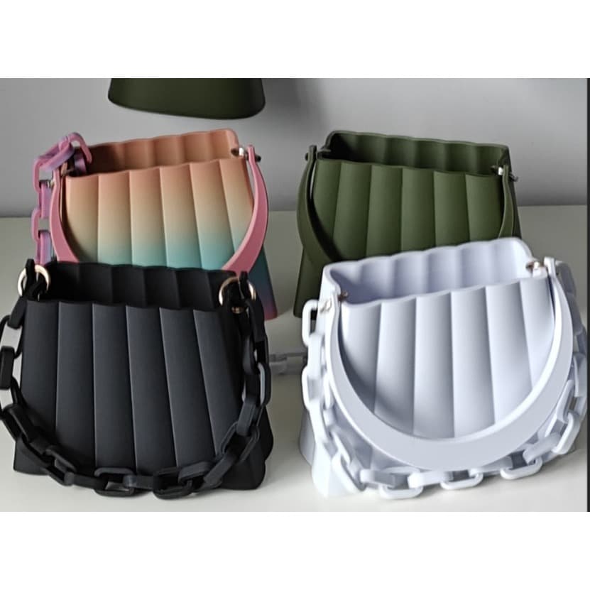 Bolsa Shell com Alça e Corrente impressão 3D